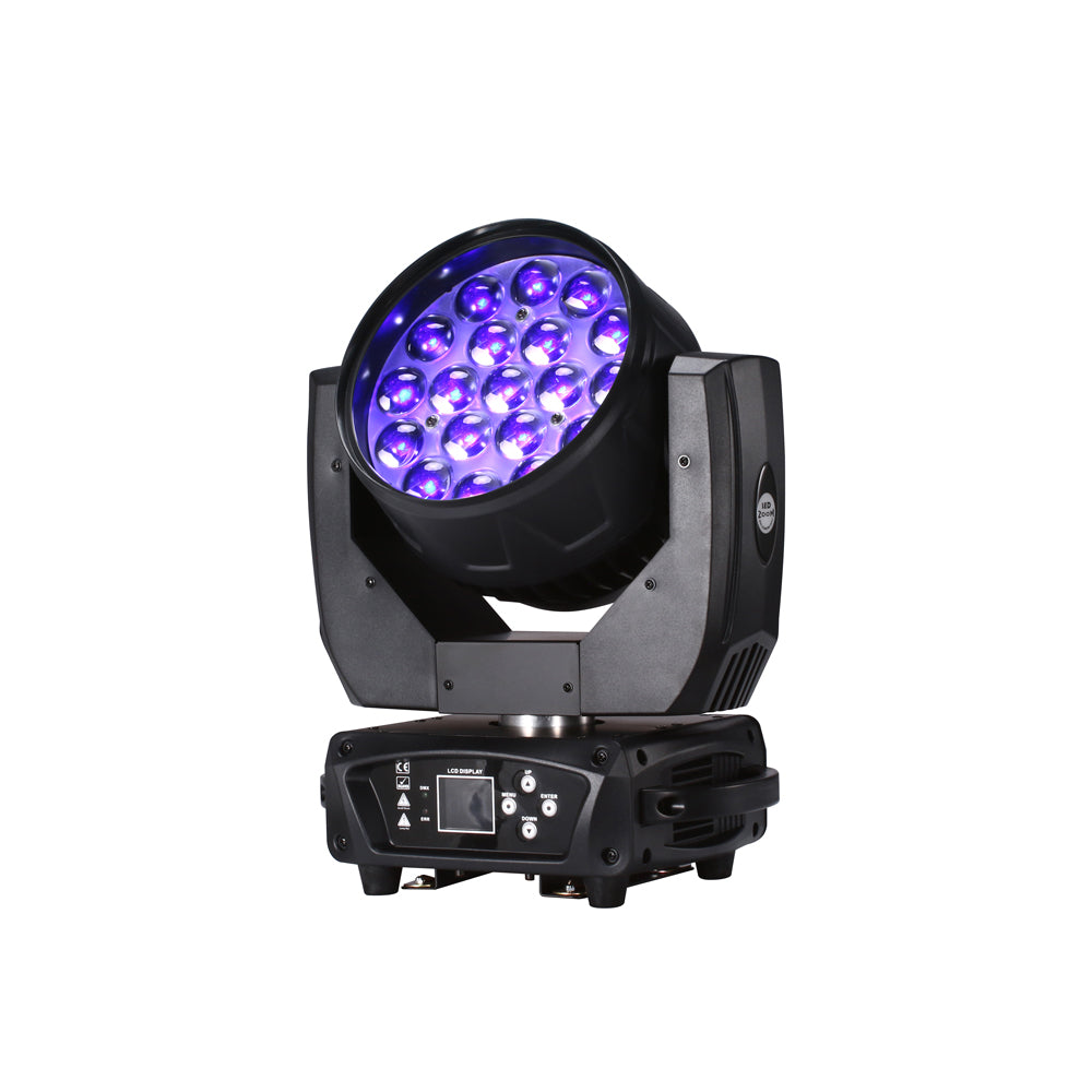 19*15W RGBW 4in1 LED Zoomable Moving Head Wash Light