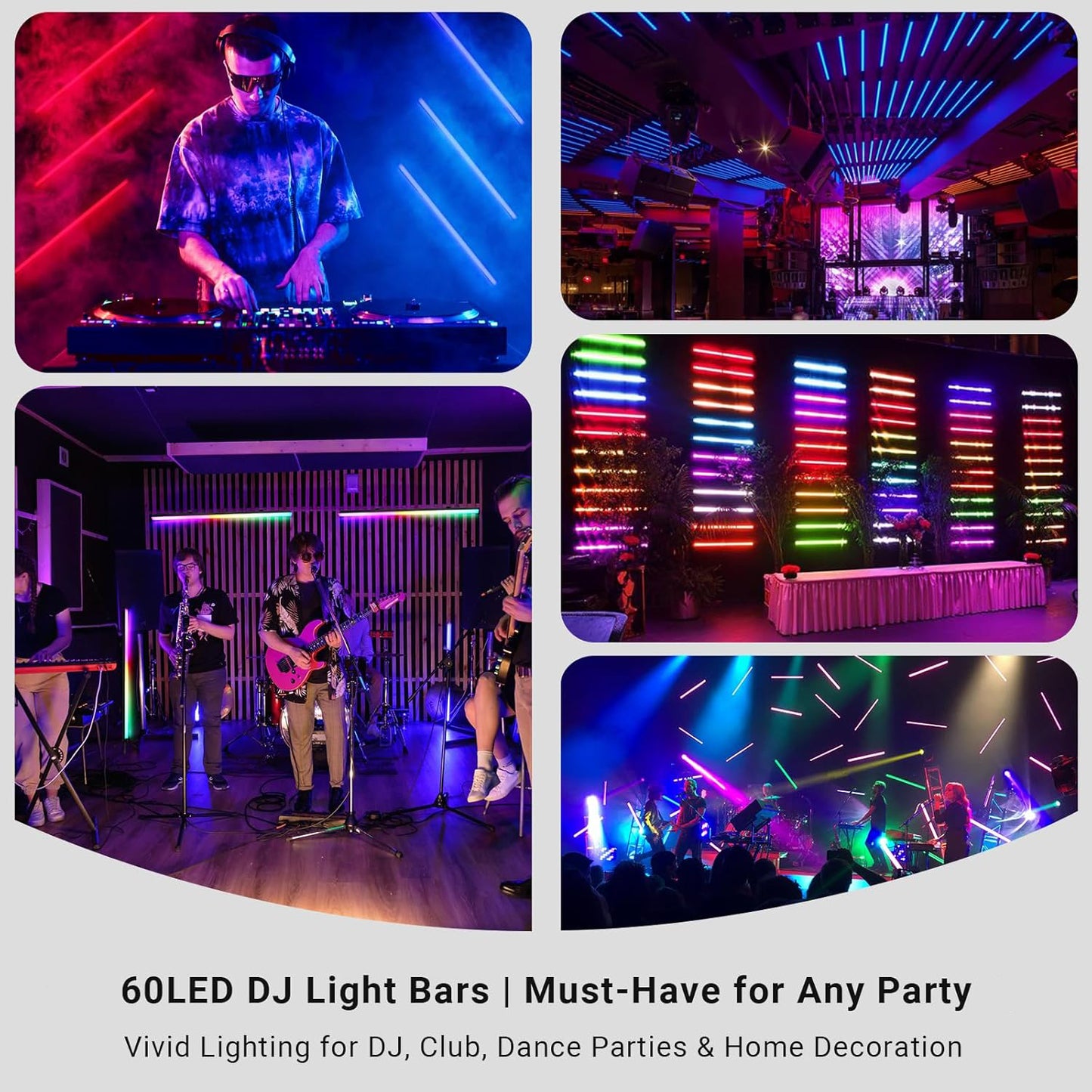 60LED APP Control RGB 3in1 LED DJ Pixel Effect Light Bar with Remote and Tripod, Free Shipping to US