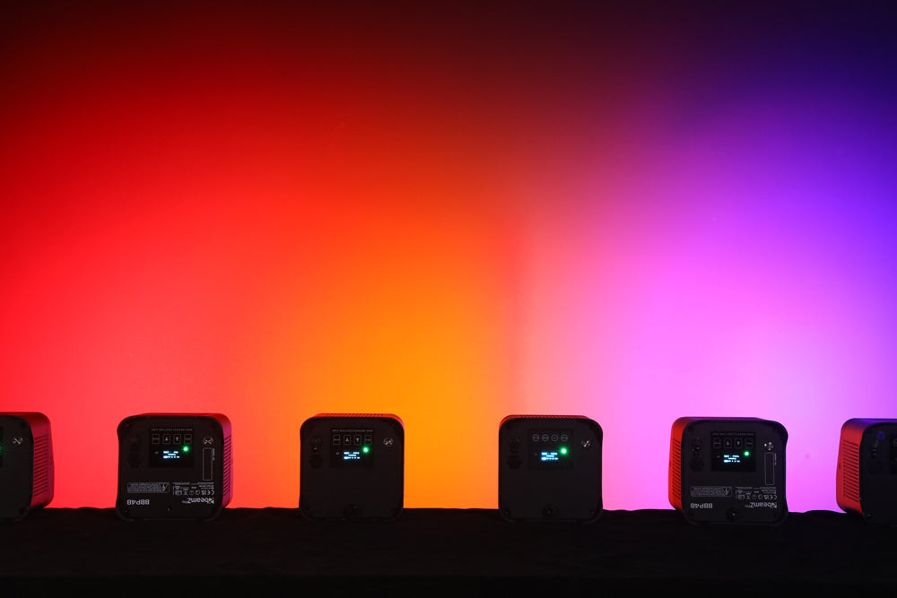 8pcs RGBWAUV 6IN1 Outdoor LED Battery Powered Wireless APP Control Stage Par Light with charging case for Uplighting