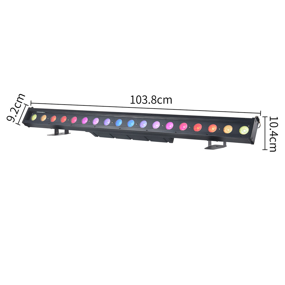 LaluceNatz Outdoor 18LED RGBW 4in1 IP65 Aluminum LED Wall Washer Light Bar Individual Control