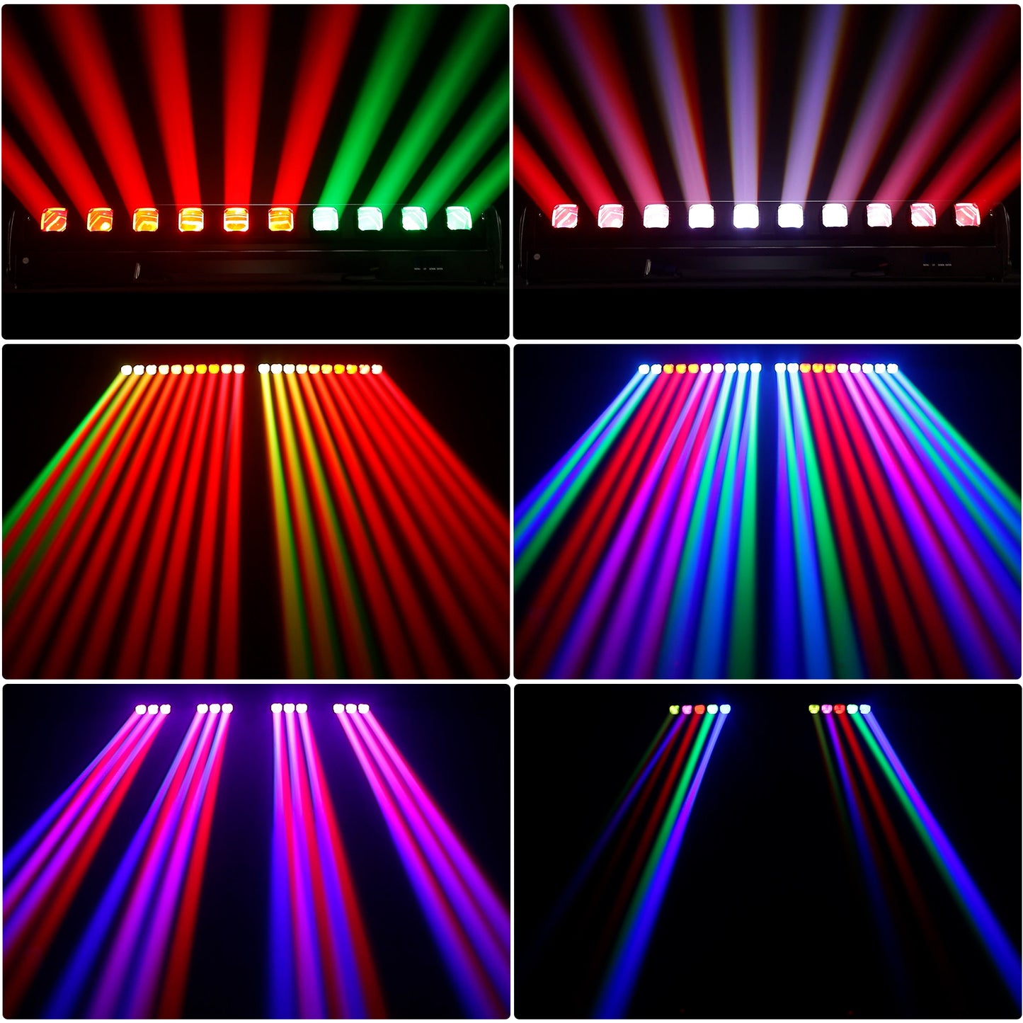 10x30W LED RGBW 4in1 Beam Moving Head Light Bar