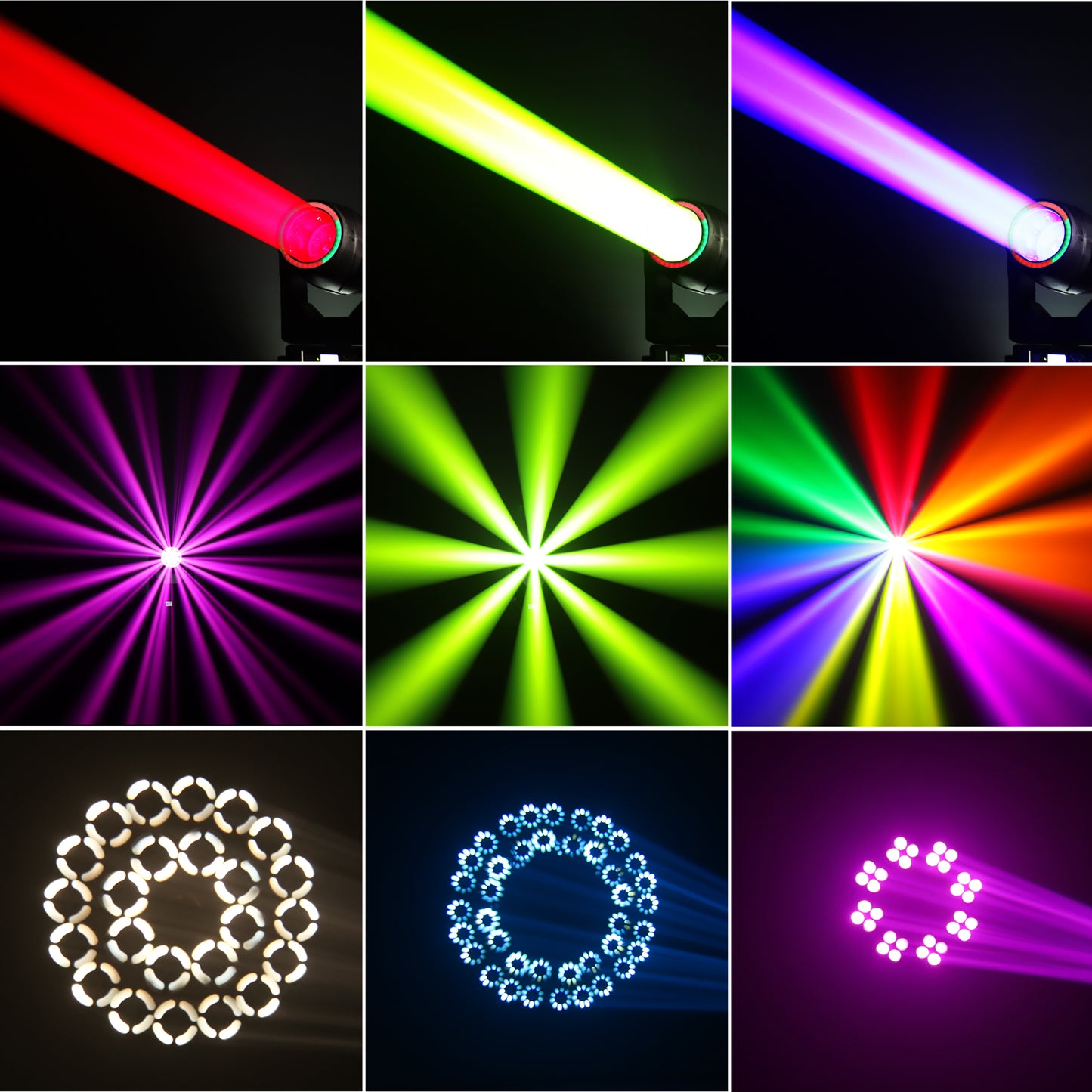 250W mini Moving Head Beam Light with RGB Ring