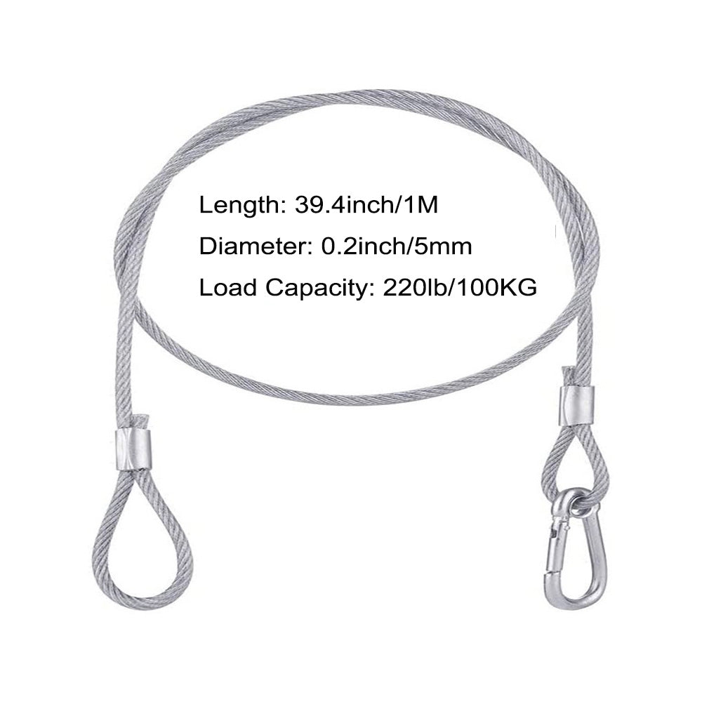 Stainless Steel Safety Cables for DJ Stage Lighting