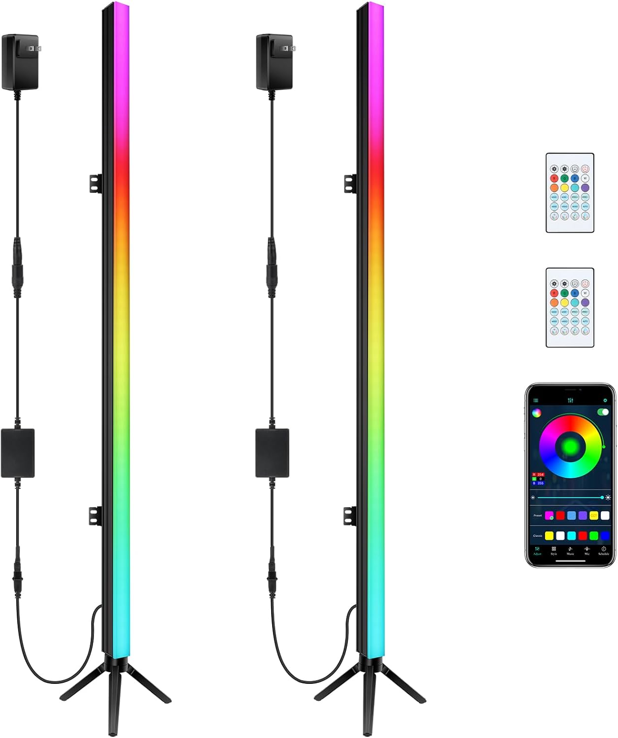 60LED APP Control RGB 3in1 LED DJ Pixel Effect Light Bar with Remote and Tripod, Free Shipping to US