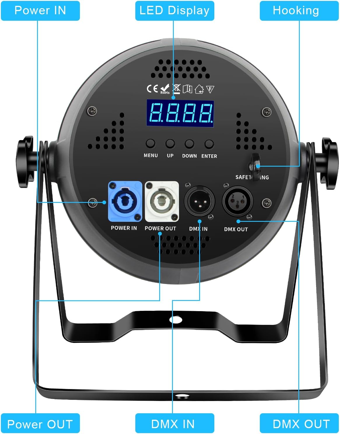 LaluceNatz 19x12W RGBW 4in1 LED Zoomable Par Light, Free shipping to US