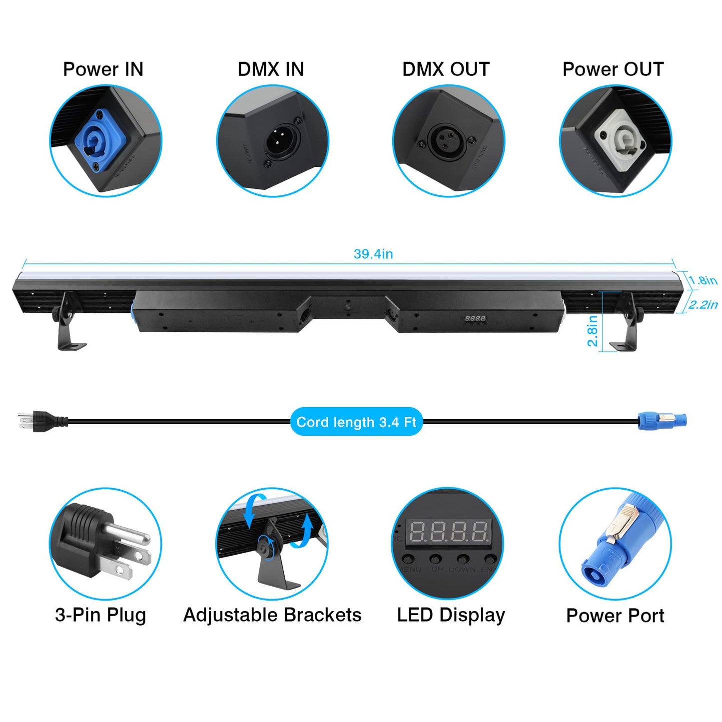 LaluceNatz 144LED RGB Pixel Light Bar