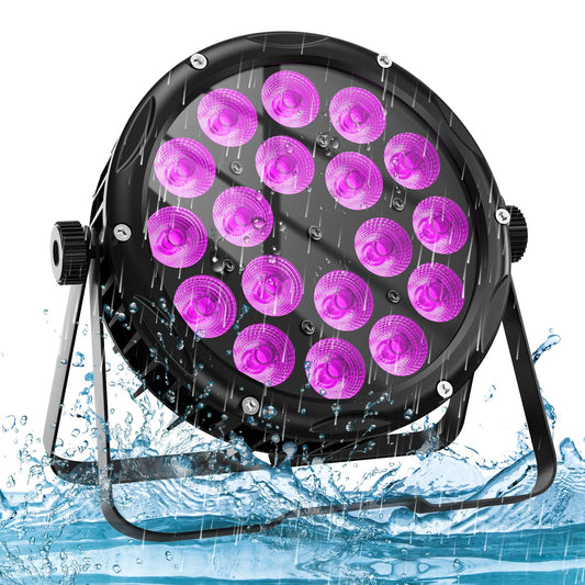 LaluceNatz 18x6W RGBWAUV 6in1 IP65 Outdoor Waterproof LED Par Light