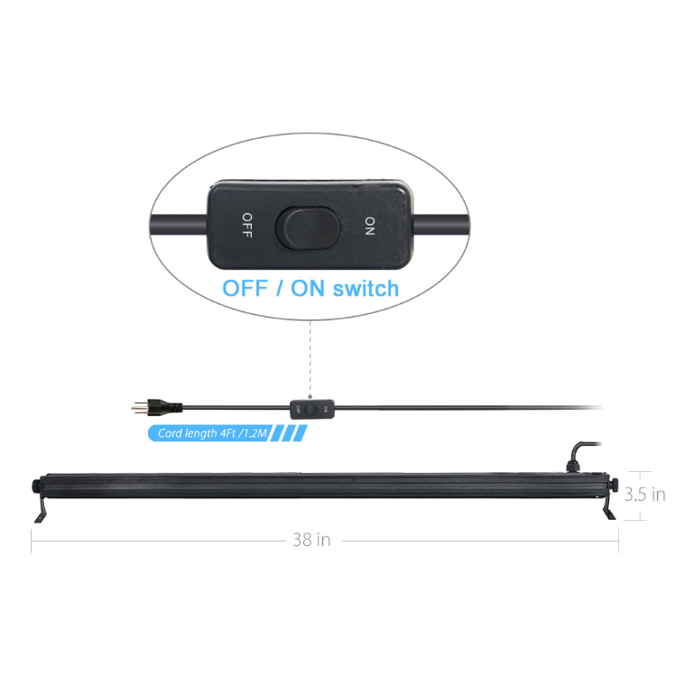 LaluceNatz 18x3W Powerful LED UV Black Light for Glow Party, free shipping to US