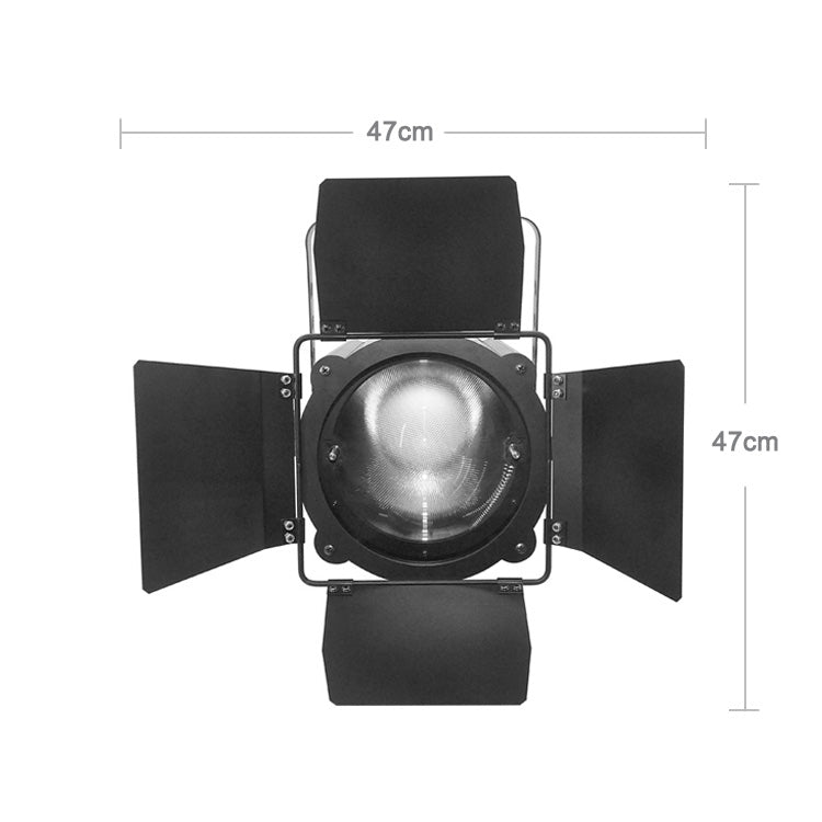 LaluceNatz 200W Warm White Cold White 2in1 COB LED Zoomable Par Light with Barn Doors for Theatre Stage Lighting