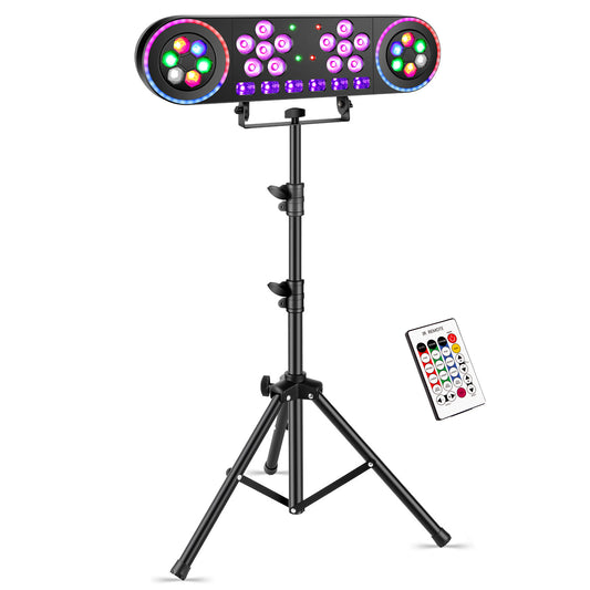 DJ Lighting System with Pattern Laser Blacklight Strobe Light