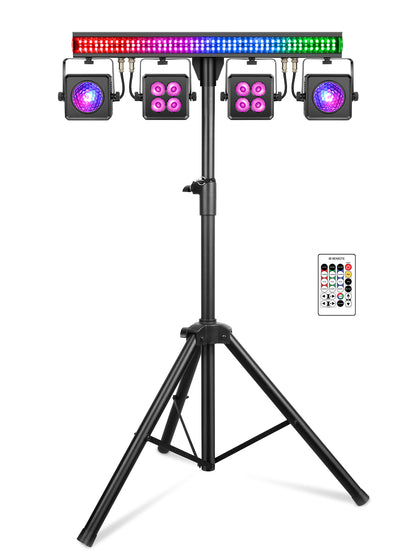 LaluceNatz DJ Lighting System with Pixel Bar Par Light Disco Ball and Tripod Stand, Free shipping to US