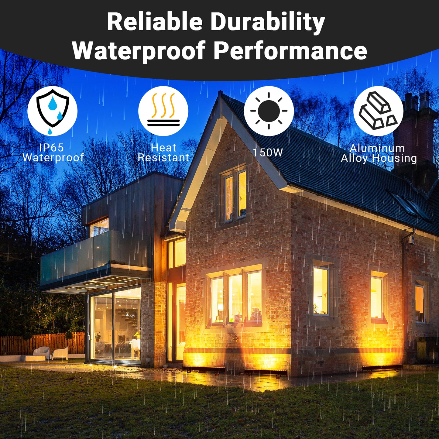 Outdoor 24LED RGBWAUV 6in1 IP65 Aluminum LED Wall Washer Light Bar, Free Shipping to US