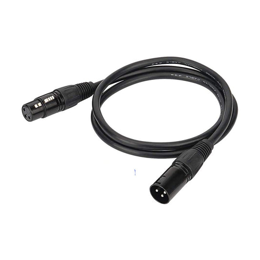 3.3FT 1M Flexible DMX Cable 3 Pin Signal XLR Male to Female DMX Cable for DJ Stage Lights