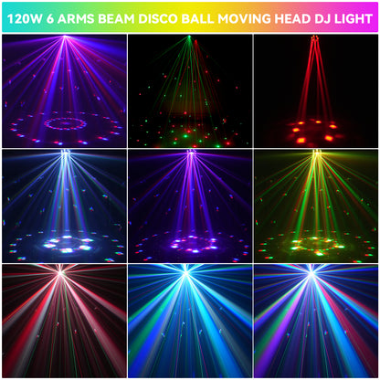 150W LED Versatile Moving Head Light with 6 Arms, Free  Shipping to US