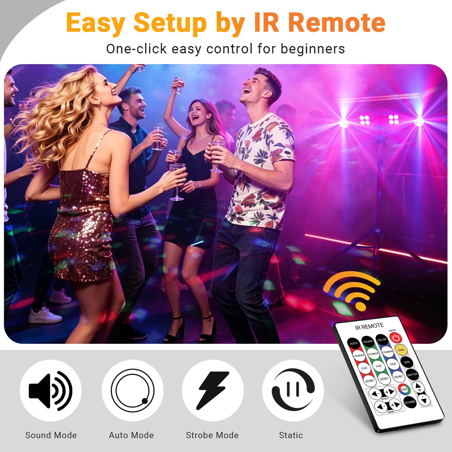 LaluceNatz DJ Lighting System with Pixel Bar Par Light Disco Ball and Tripod Stand, Free shipping to US