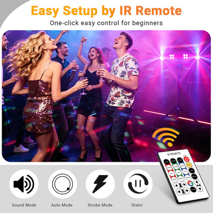 LaluceNatz DJ Lighting System with Pixel Bar Par Light Disco Ball and Tripod Stand, Free shipping to US
