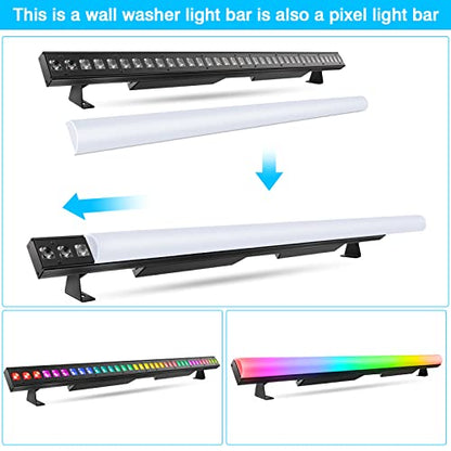 LaluceNatz 36x3W RGBW 4in1 LED Beam Wash Light Bar with Detachable Len for DJ Stage Lighting