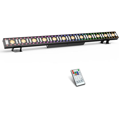 LaluceNatz Battery Powered Multi Effect LED DJ Beam Strobe Effect Light Bar with Remote and 2.4G Wireless DMX， Free  Shipping to US