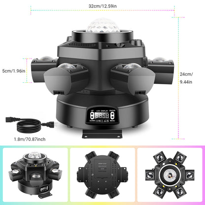 150W LED Versatile Moving Head Light with 6 Arms, Free  Shipping to US