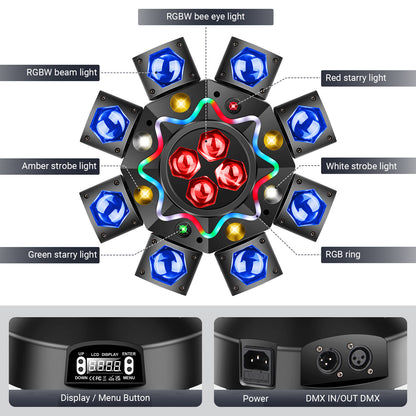 200W LED Hybrid Moving Head Effect Light with 8 Arms, Free  Shipping to US