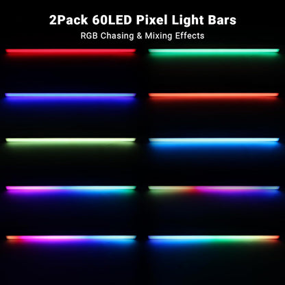 60LED APP Control RGB 3in1 LED DJ Pixel Effect Light Bar with Remote and Tripod, Free Shipping to US