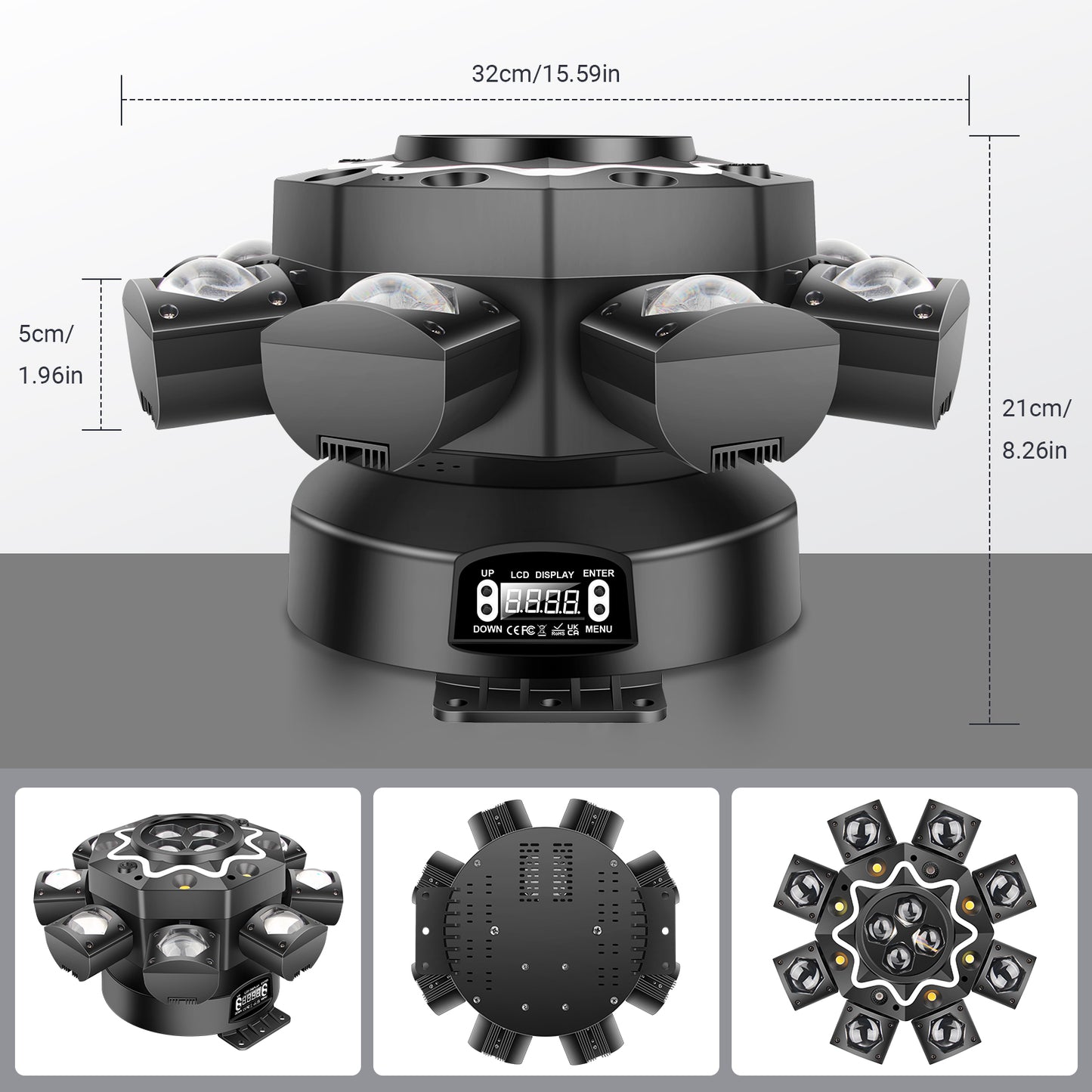 200W LED Hybrid Moving Head Effect Light with 8 Arms, Free  Shipping to US