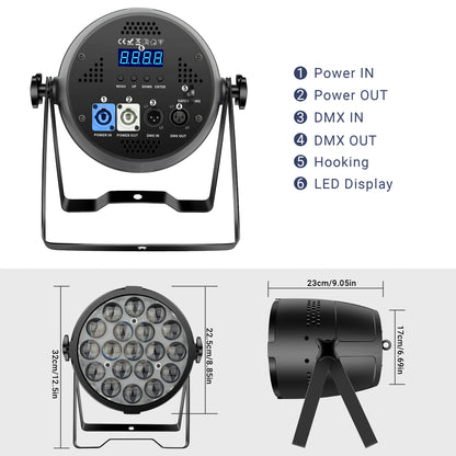 LaluceNatz 19x12W RGBW 4in1 LED Zoomable Par Light