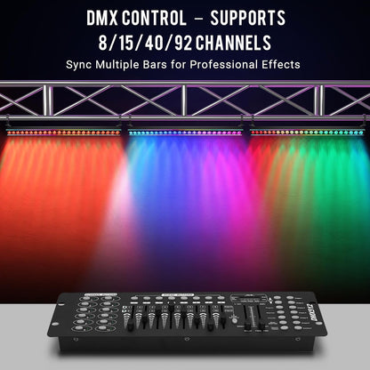 LaluceNatz 24LED RGBW 4in1 LED Wall Wash Light Bar with RGB strips, Free shipping to US