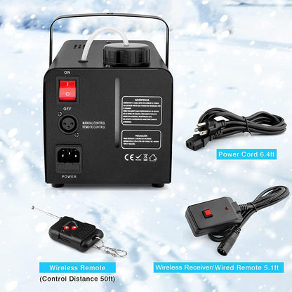 LaluceNatz 800W Artificial Fake Snow Maker Machine by Wireless Remote Control, free shipping to US