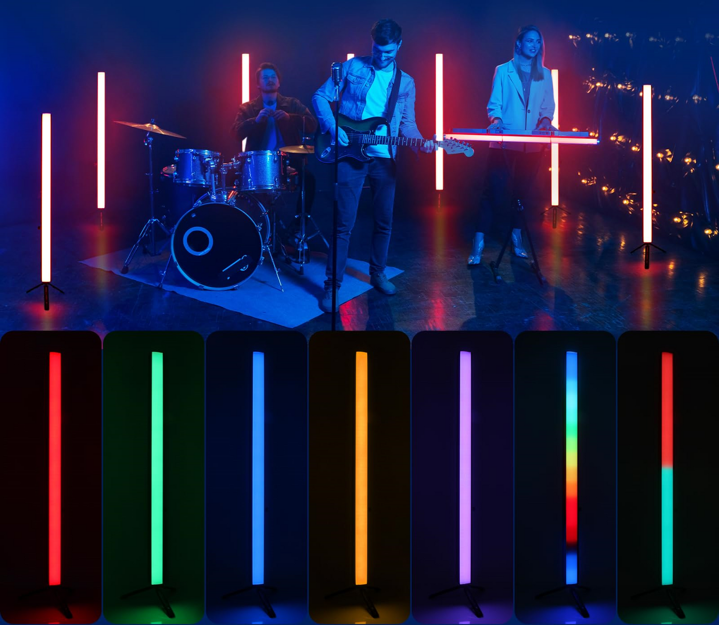 120LED 360 Degree RGB 3in1 LED DJ Pixel Tube Light Bar with Remote