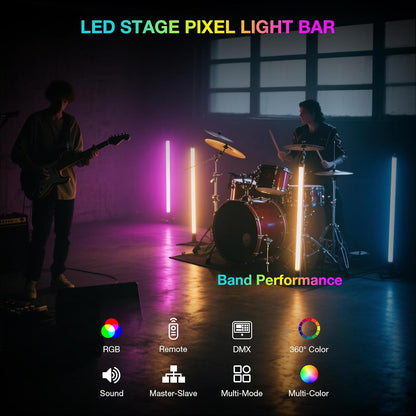 120LED 360 Degree RGB 3in1 LED DJ Pixel Tube Light Bar with Remote