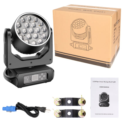 300W LED Zoom Moving Head Wash with Ring, Free  Shipping to US