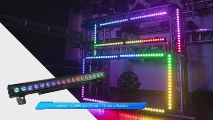 LaluceNatz Outdoor 18x18W RGBWAUV 6in1 IP65  Aluminum LED Wall Washer Light Bar Individual Control