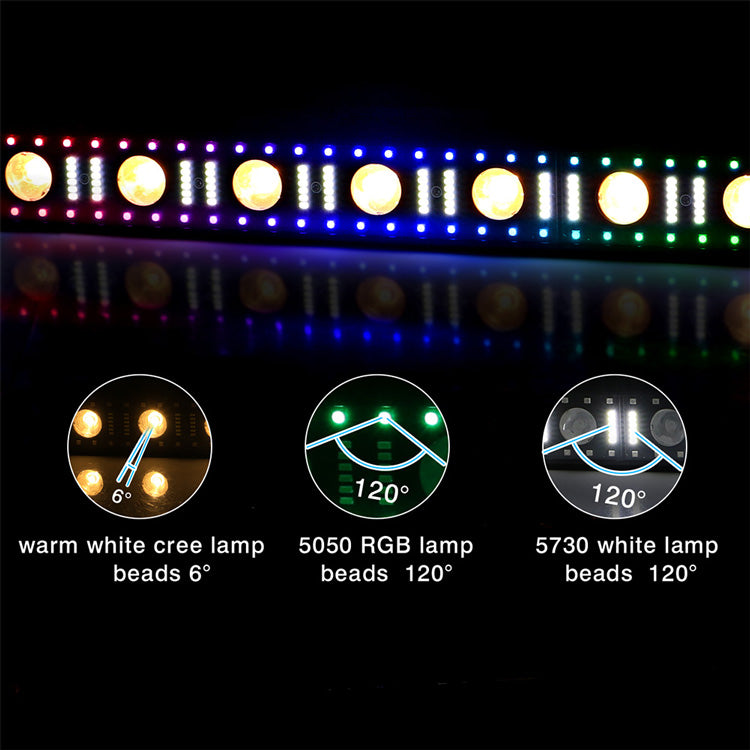 LaluceNatz 100W 12 LED 3 In 1 RGB Stage Light Bar Aluminum alloy Beam Lights Bar- Pack of 4