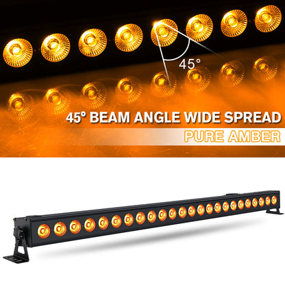 LaluceNatz 40" 96W 24 LED RGBA 4in1 Stage Wash Light Bar, free shipping to US